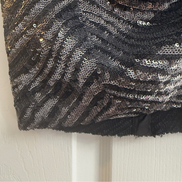 BNWT IRO Shimmering Black/SilverMini Saria Skirt size 40 - Picture 9 of 11